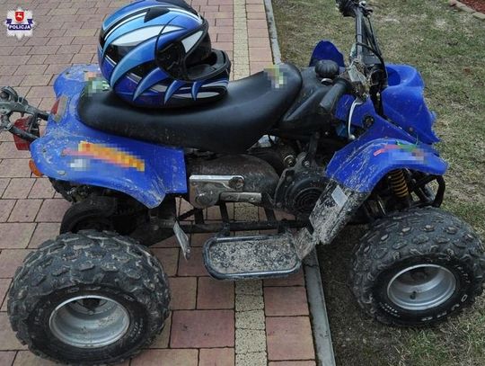 10-LATEK NA QUADZIE WJECHAŁ POD BMW