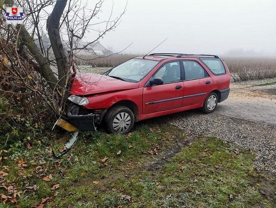 15–LATEK WJECHAŁ W DRZEWO. BYŁ PO SPOŻYCIU ALKOHOLU*