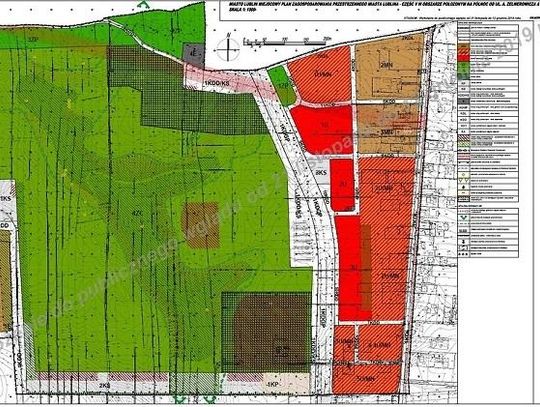 Cmentarz komunalny w projekcie miejscowego planu *