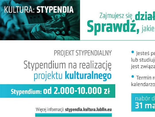 Do końca marca przyjmowane są wnioski o stypendia dla twórców i animatorów