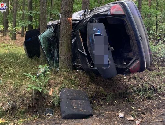 Groźny wypadek w lesie