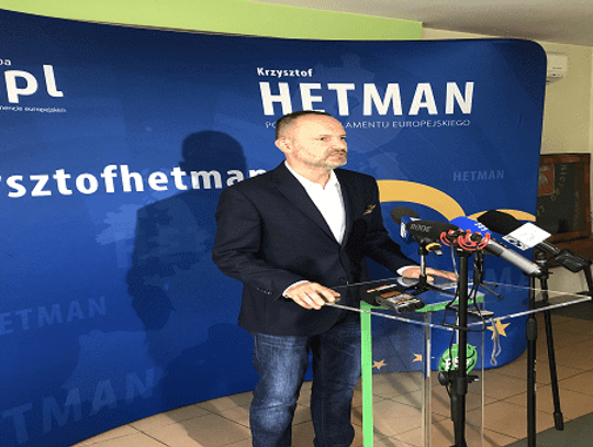Konferencja Prasowa Europosła Krzysztofa Hetmana