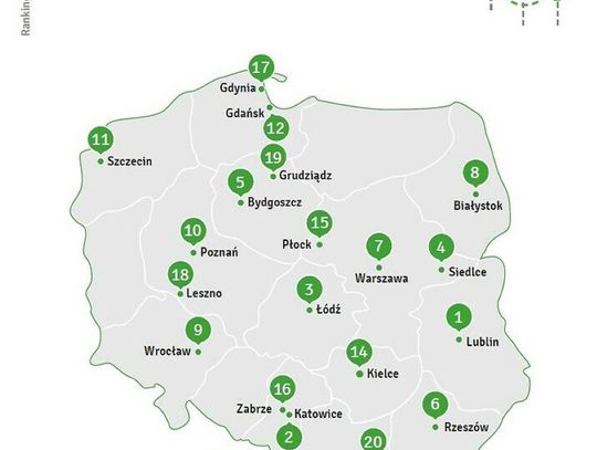 Lublin zajął pierwsze miejsce w rankingu zielonych miast