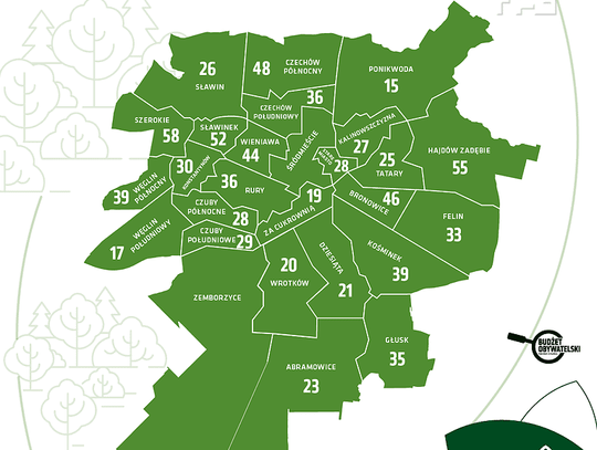 Mapa nasadzeń kilkuset drzew na terenie Lublina gotowa