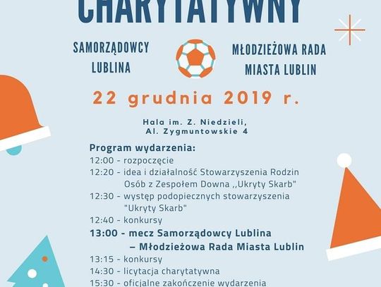 Mecz charytatywny Samorządowcy Lublina kontra Młodzieżowa Rada Miasta Lublin *