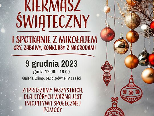 Miasto zaprasza na Społeczny Kiermasz Mikołajkowy