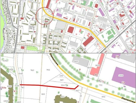 Nowy chodnik na Wrotkowie