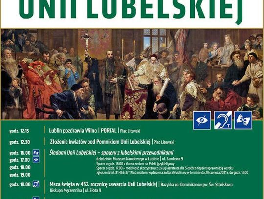 Obchody 452. rocznicy zawarcia Unii Lubelskiej