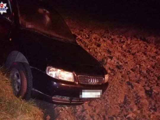 Pijany i bez uprawnień wjechał do rowu 