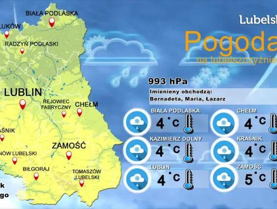 Pogoda na Lubelszczyźnie - 11, 12, 13, 14 lutego