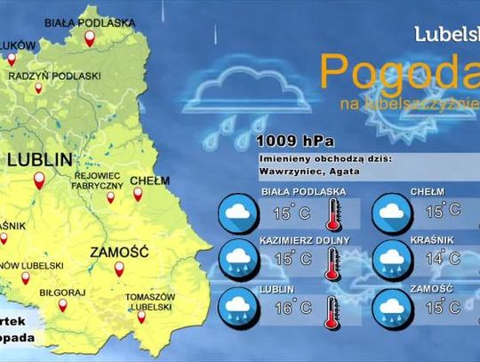 Pogoda na Lubelszczyźnie - Czwartek, 14 listopada