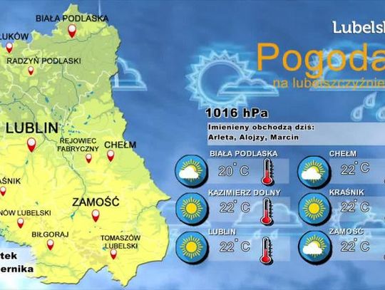 Pogoda na Lubelszczyźnie - Czwartek, 24 października  