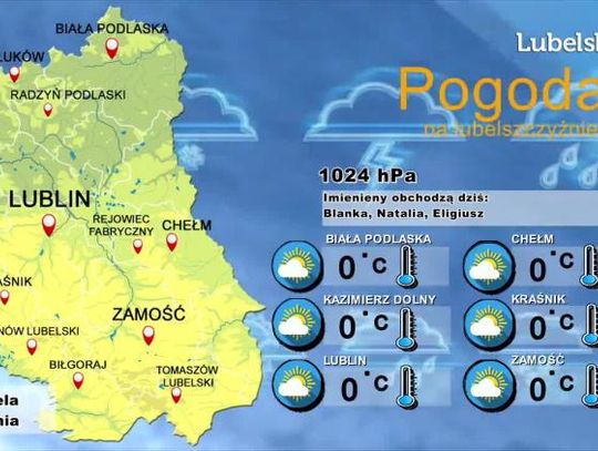 Pogoda na Lubelszczyźnie - Niedziela, 1 grudnia