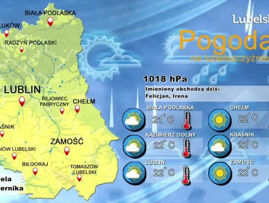 Pogoda na Lubelszczyźnie - Niedziela, 20 października 