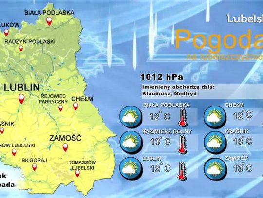 Pogoda na Lubelszczyźnie - Piątek, 8 listopada