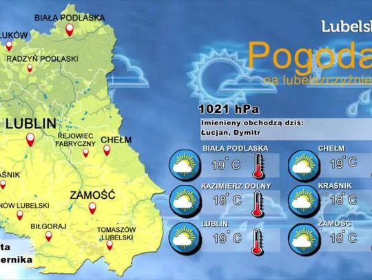 Pogoda na Lubelszczyźnie - Sobota, 26 października