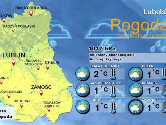 Pogoda na Lubelszczyźnie - Sobota, 30 listopada