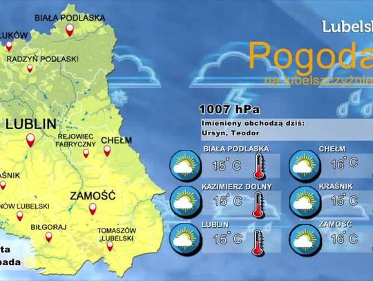 Pogoda na Lubelszczyźnie - Sobota, 9 listopada 