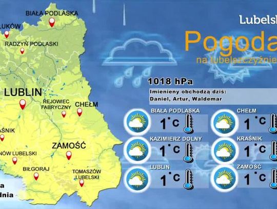 Pogoda na Lubelszczyźnie - Środa, 11 grudnia