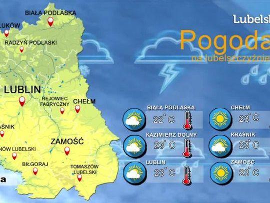 Pogoda na Lubelszczyźnie - Środa, 16 października