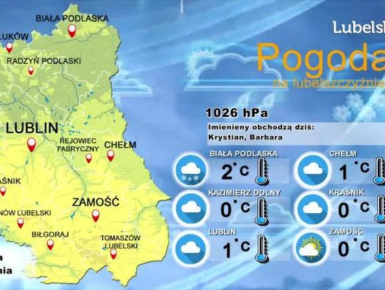 Pogoda na Lubelszczyźnie - Środa, 4 grudnia