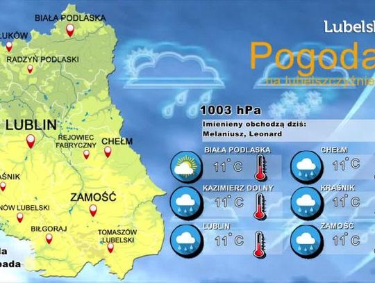 Pogoda na Lubelszczyźnie - Środa, 6 listopada 