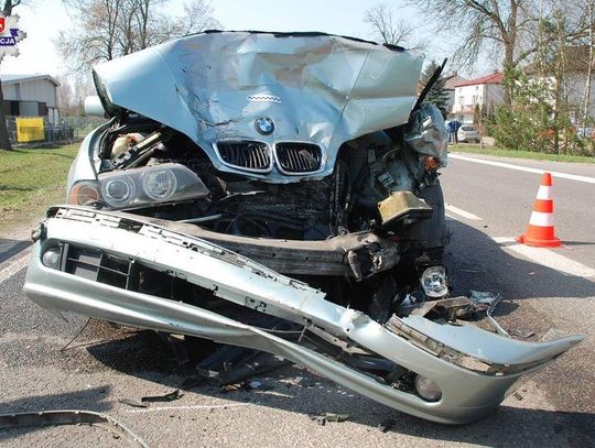 Policja ostrzega - ostrożniej !!! Radzyń Podl. Zderzenie trzech pojazdów 