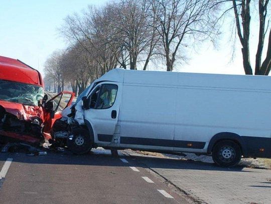 Policja ostrzega. Radzyń Podl.: Czołowe zderzenie busów na DK-63