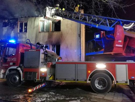 Pożar budynku mieszkalnego przy ul. Wrońskiej w Lublinie