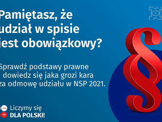 Przypominamy, że Spis Powszechny Ludności jest obowiązkowy