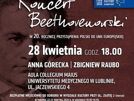 Rocznica 20-lecia przystąpienia Polski do Unii Europejskiej z muzyką Beethovena