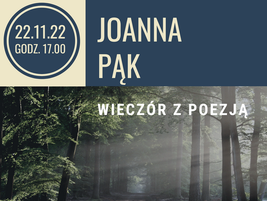 Spotkanie z poezją Joanny Pąk i promocja tomiku "Światłocienie"