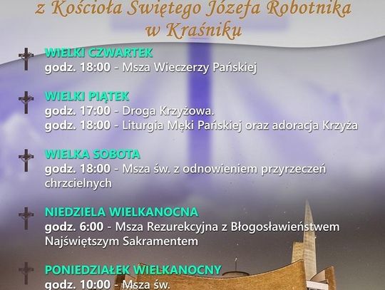 Transmisje Triduum Paschalnego z Kościoła Świętego Józefa Robotnika w Kraśniku
