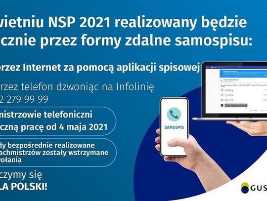 W kwietniu Narodowy Spis Powszechny tylko w sposób zdalny