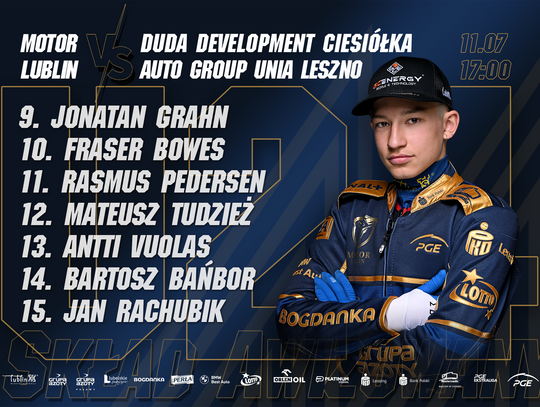 W piątek o godz. 17:00 na torze przy Al. Zygmuntowskich 5 w Lublinie mecz zużlowy  #U24Ekstraliga ,Motor Lublin - Duda Development Ciesiółka Auto Group Unia Leszno