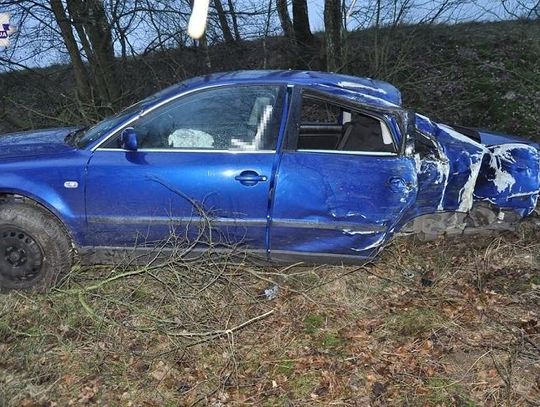 Z PONAD 3 PROMILAMI WJECHAŁA DO ROWU. WIOZŁA MAŁE DZIECKO BEZ FOTELIKA*