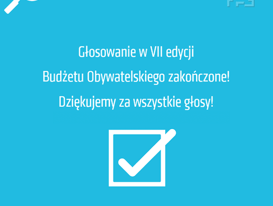 Zakończyło się głosowanie na projekty Budżetu Obywatelskiego*