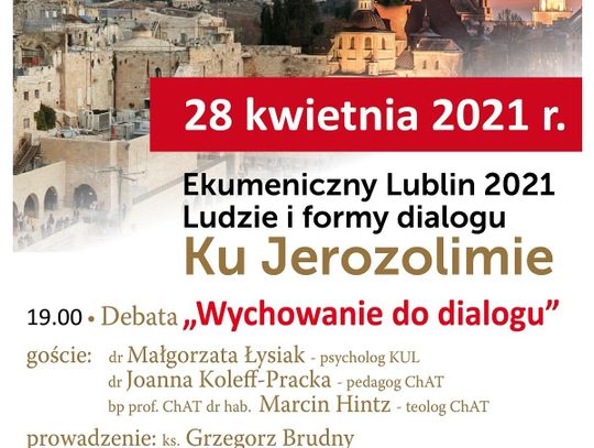 Zapraszamy na debatę "Wychowanie do dialogu"