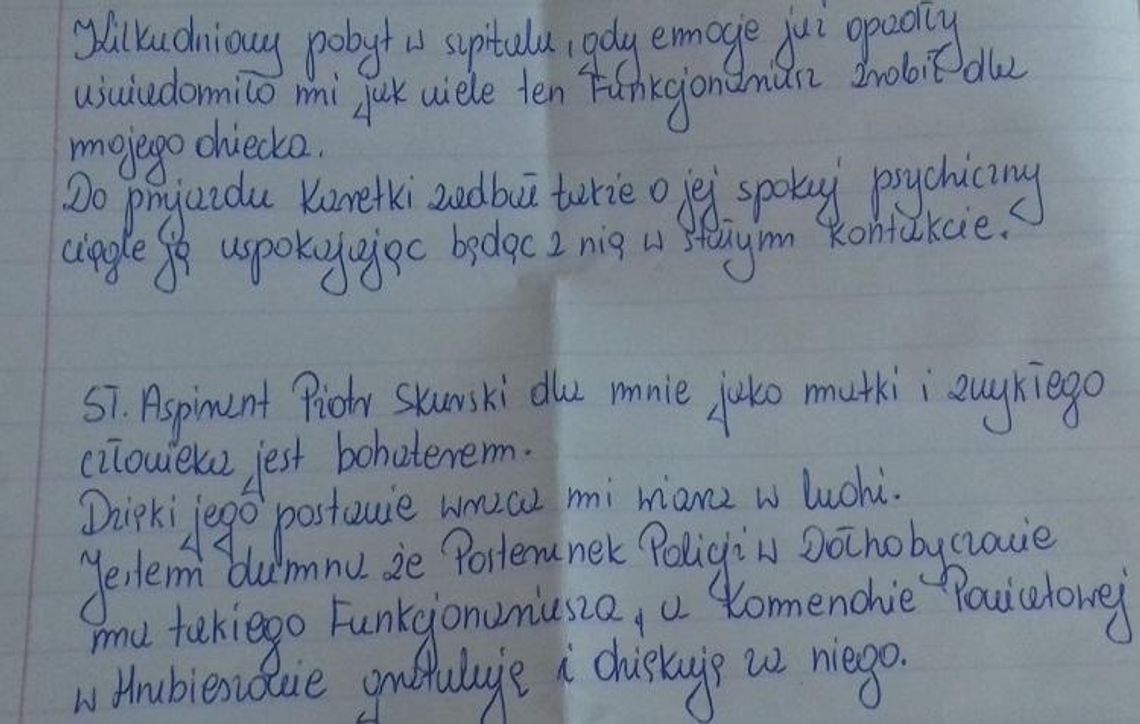 7-letnia dziewczynka zadławiła się cukierkiem. Z pomocą ruszył dzielnicowy