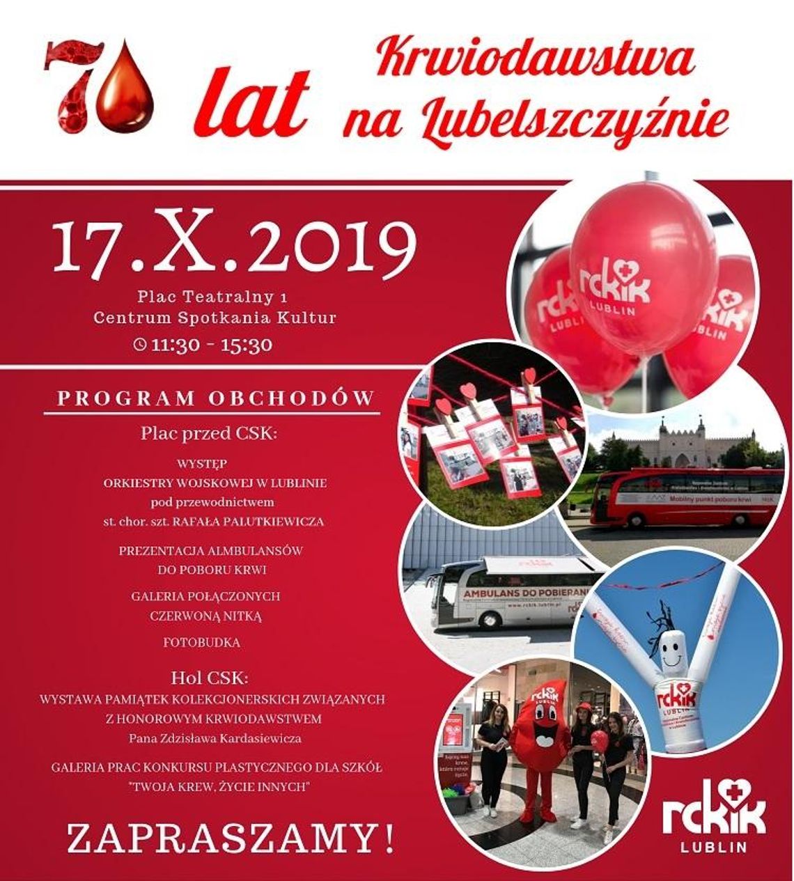 70-lecie Krwiodawstwa na Lubelszczyźnie * 70-lecie Krwiodawstwa na Lubelszczyźnie *