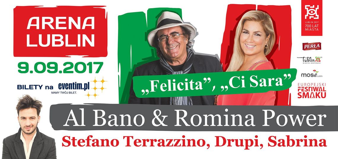 Al Bano & Romina Power, Drupi i Sabrina jutro na Lubelskiej Arenie