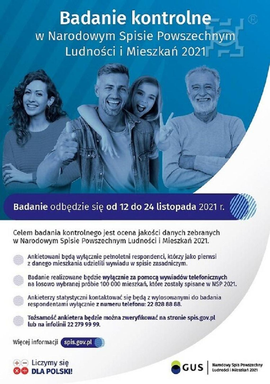 Badanie kontrolne w Narodowym Spisie Powszechnym Ludności i Mieszkań w 2021 roku Badanie kontrolne w Narodowym Spisie Powszechnym Ludności i Mieszkań w 2021 roku