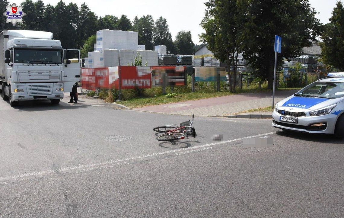 Biłgoraj. Rowerzysta potrącony przez ciężarówkę Biłgoraj. Rowerzysta potrącony przez ciężarówkę