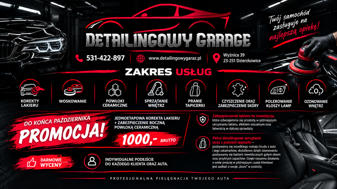 Dlaczego warto zadbać o auto przed zimą? Odkryj profesjonalny detailing w Detailingowy Garage