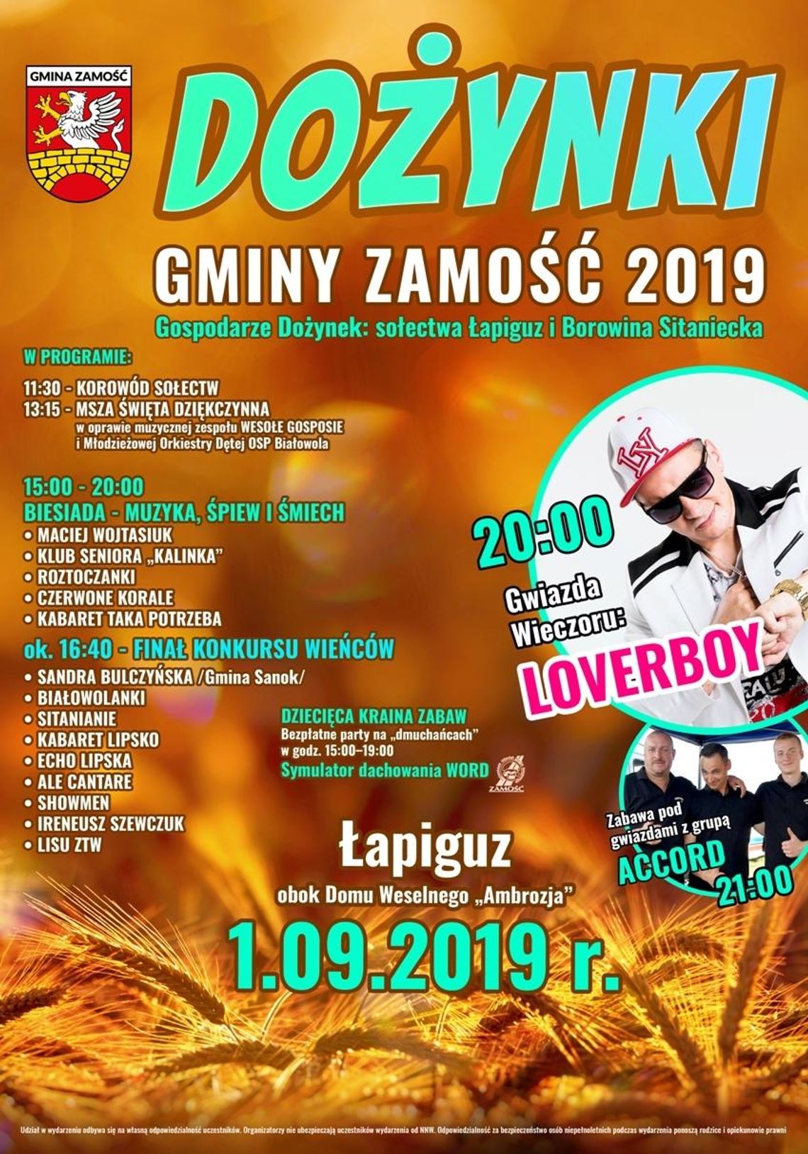 Dożynki Gminy Zamość 2019 * Dożynki Gminy Zamość 2019 *