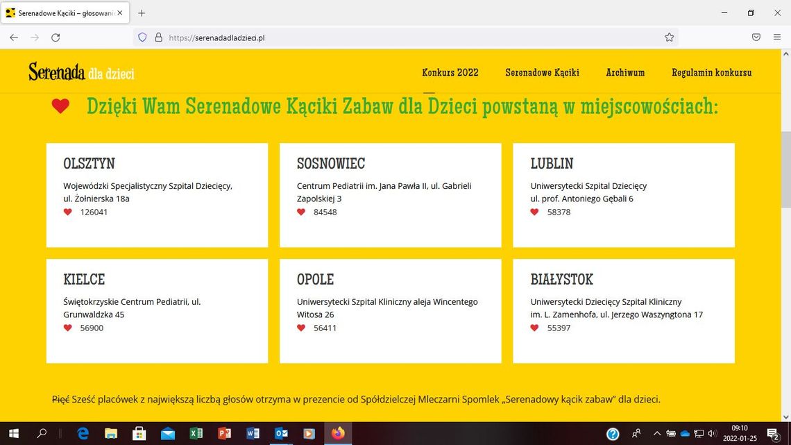 Internauci wybrali szpitale, gdzie powstaną „Serenadowe kąciki zabaw” Internauci wybrali szpitale, gdzie powstaną „Serenadowe kąciki zabaw”