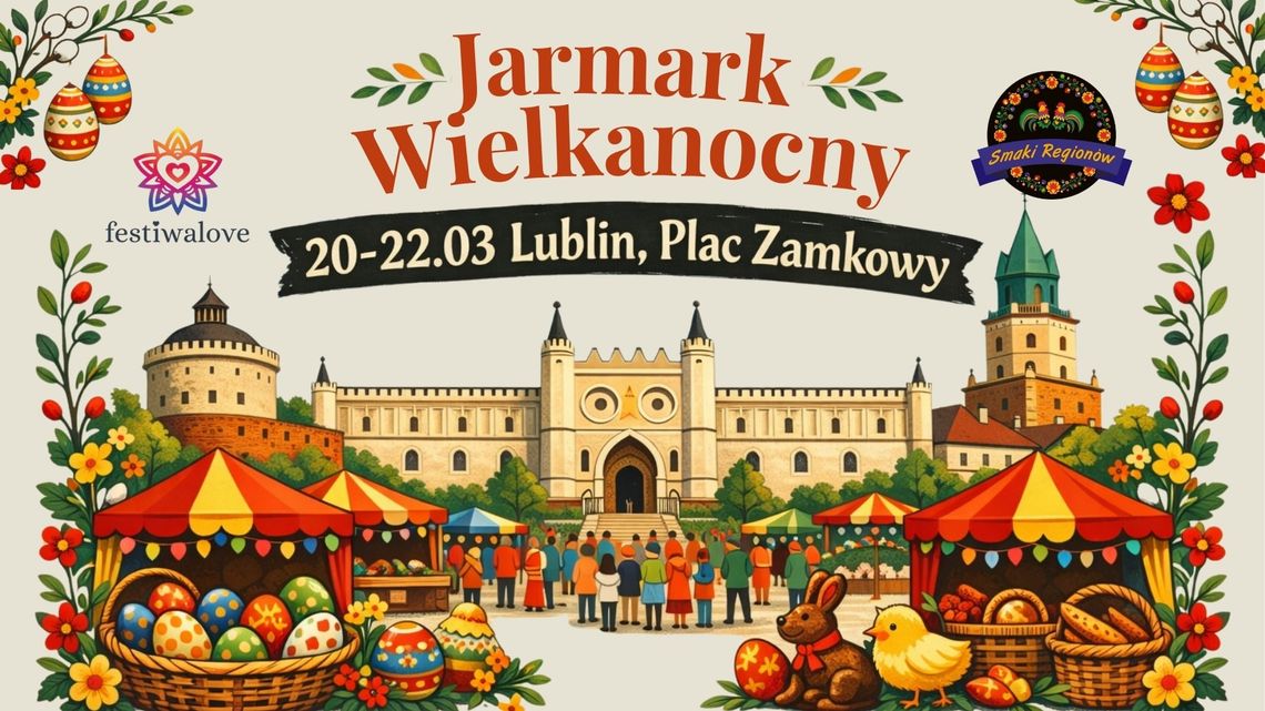 Jarmark Wielkanocny w Lublinie 2026. Smaki Regionów wracają na Plac Zamkowy!