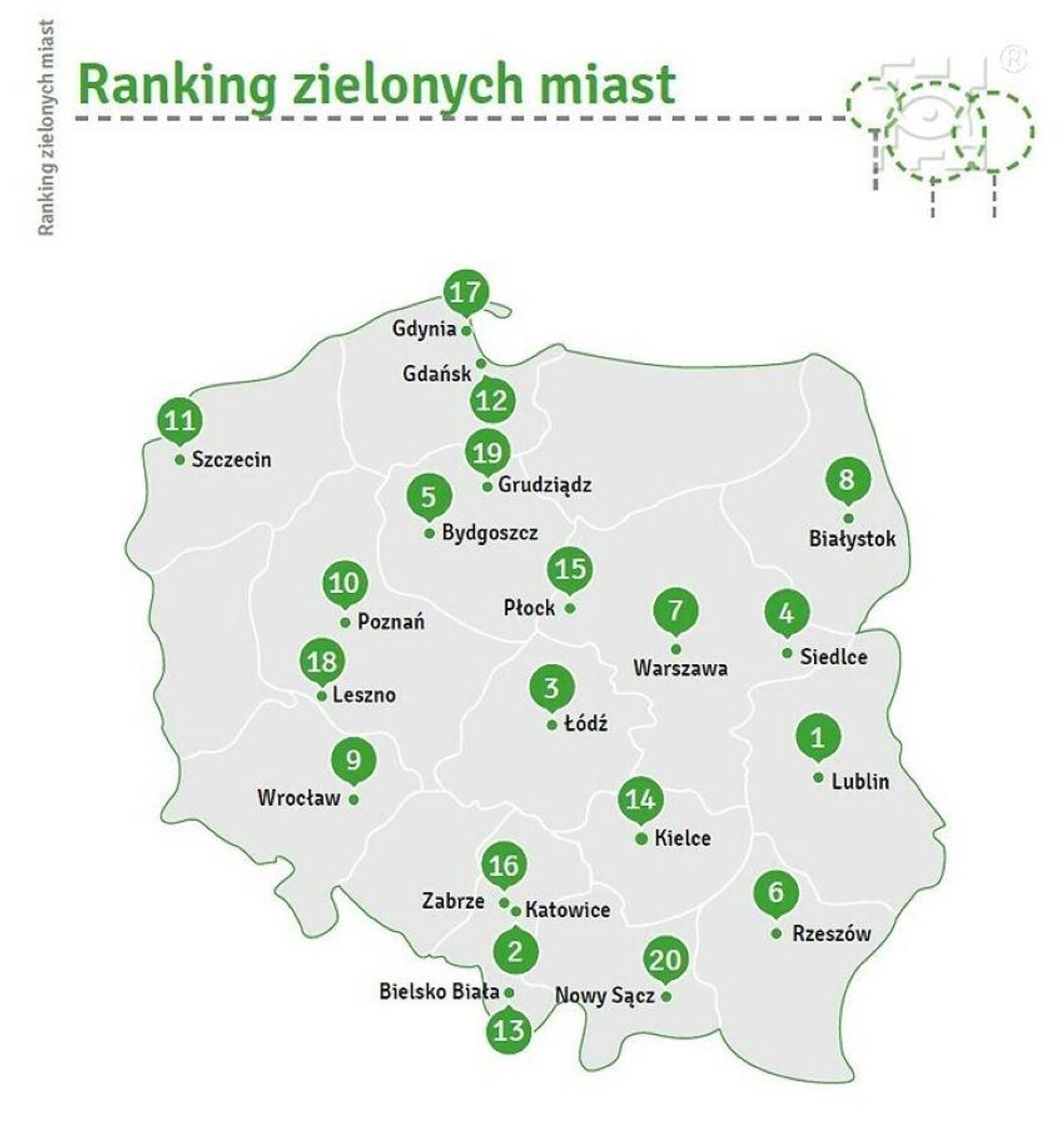 Lublin zajął pierwsze miejsce w rankingu zielonych miast Lublin zajął pierwsze miejsce w rankingu zielonych miast