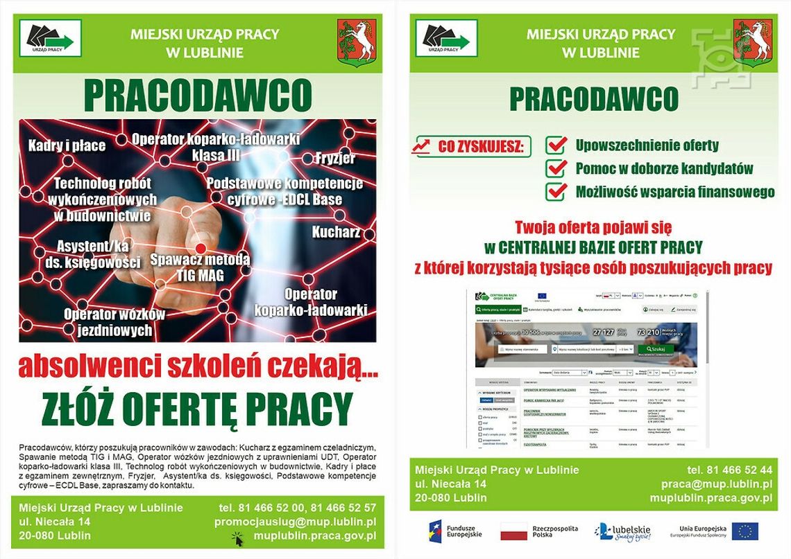 MUP zachęca lubelskich przedsiębiorców do współpracy MUP zachęca lubelskich przedsiębiorców do współpracy