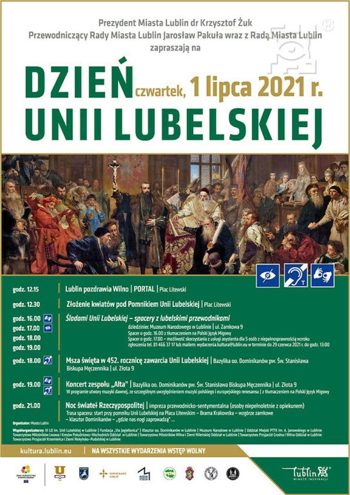 Obchody 452. rocznicy zawarcia Unii Lubelskiej Obchody 452. rocznicy zawarcia Unii Lubelskiej